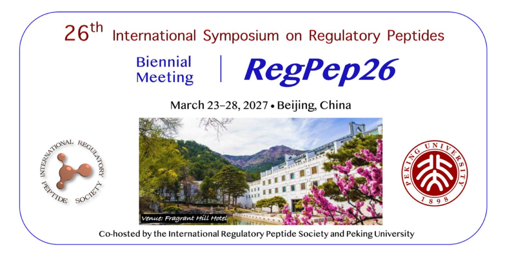 RegPep26 meeting banner, Beijing, March 23–28, 2027